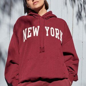 John Galt Burgundy Christy New York Hoodie